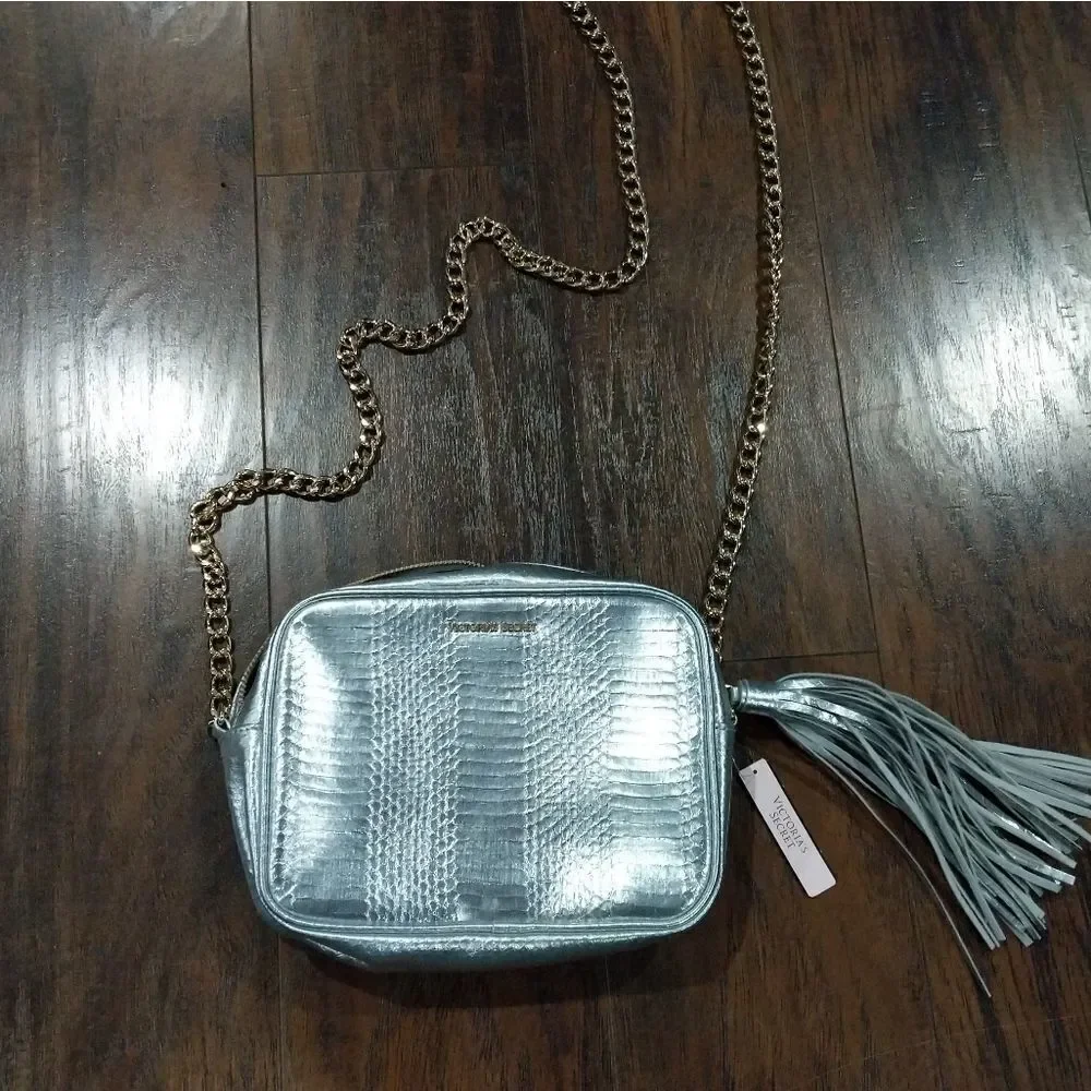 NWT Victoria's Secret Official Silver Crossbody